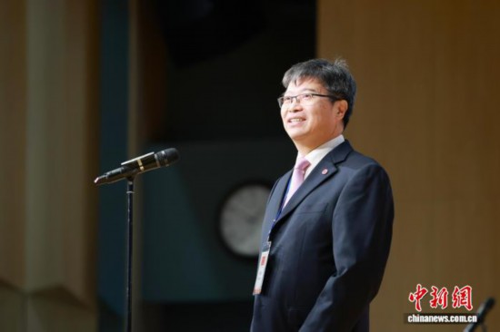 图为中国人民大学校长林尚立在开幕式上致辞。 (主办方供图)