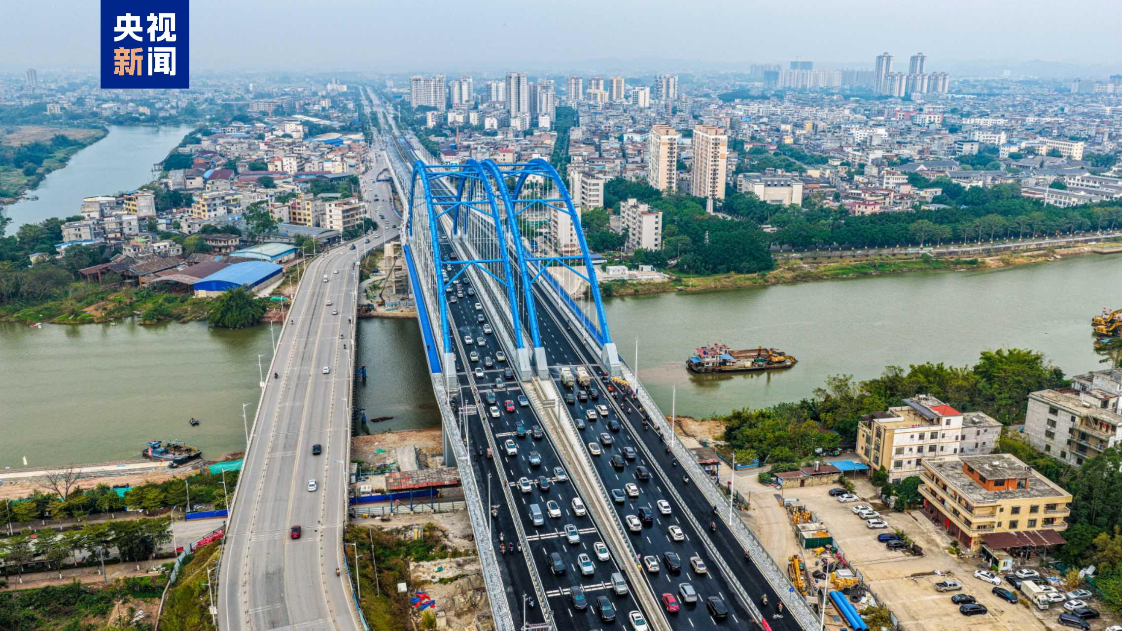 △平陆运河金海湾大桥建成通车