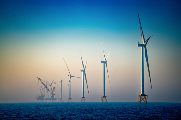 中广核阳江帆石二100万千瓦海上风电项目正在建设。受访者供图