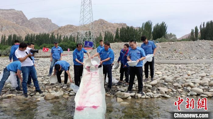 此次增殖放流鱼类包括塔里木裂腹鱼、斑重唇鱼、宽口裂腹鱼、厚唇裂腹鱼、重唇裂腹鱼等5种土著鱼类鱼苗。 阿布力克木 摄 此次增殖放流鱼类包括塔里木裂腹鱼、斑重唇鱼、宽口裂腹鱼、厚唇裂腹鱼、重唇裂腹鱼等5种土著鱼类鱼苗。 阿布力克木 摄