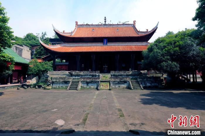 资中文庙内的大成殿。　王磊 摄