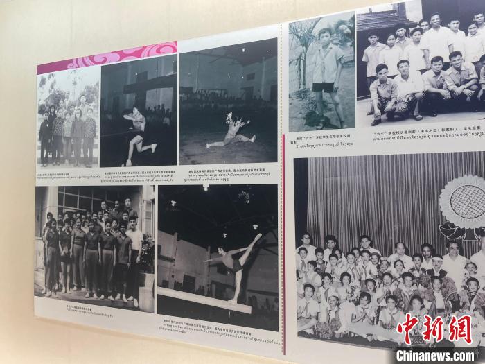 图为校园生活及中老代表团交流照片。　黄令妍 摄