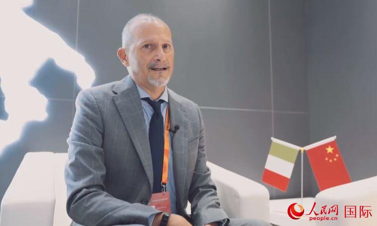 意大利对外贸易委员会北京办事处副代表李桥棣。人民网 彭昱凯摄
