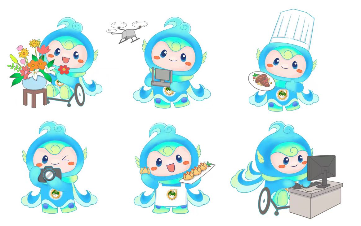 大赛吉祥物“泉能能”。济南市筹委会供图