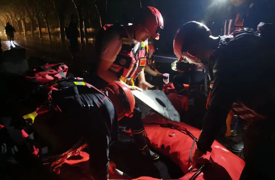 救援现场。中国红十字会总会供图 